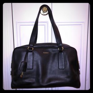 Fossil genuine leather black purse.